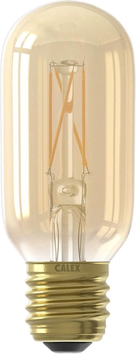 3 stuks Calex - LED Buislamp - 3,5W E27 - Gold - Goud - Dimbaar met Led Dimmer - 45mm x 110mm