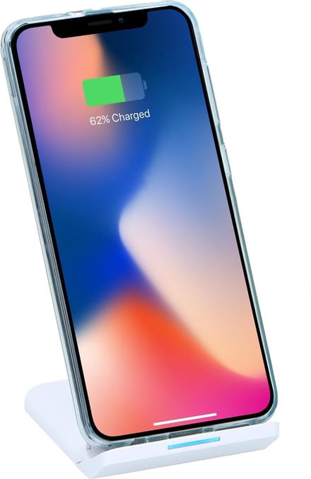 Grundig Draadloze Telefoonoplader - Oplaadstation - voor Smartphone - Slank Design - Wit