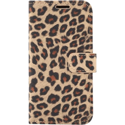 Vili iPhone 13 Pro Luipaardprint Bookcase Hoesje  Bruin