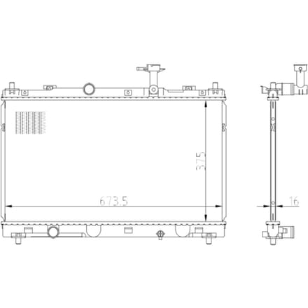 Radiator, motorkoeling NRF 550031