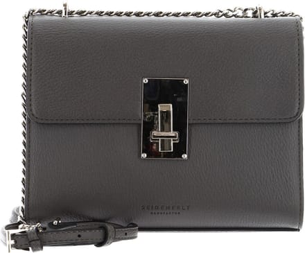 SEIDENFELT MANUFAKTUR Schoudertas Linsell Crossbody Bag Anthracite Donkergrijs