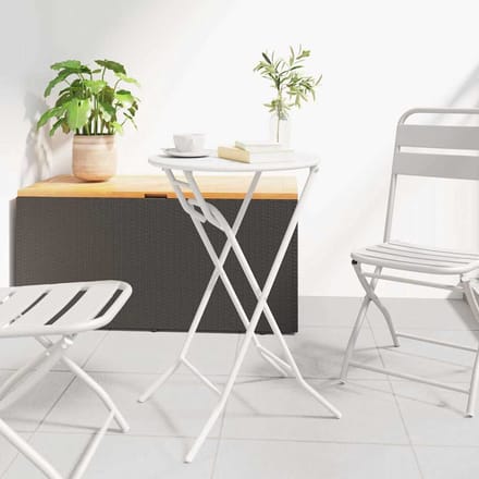 vidaXL Tuinstafel Wit 50 x 50 x 72 cm Metaal