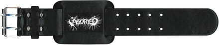 Aborted - Logo - Leren Polsband