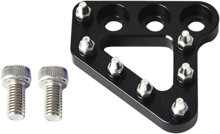 Achterrem Pedaal - Remvoet Tip - Motorrijden - CNC Aluminium - One Size - Zwart