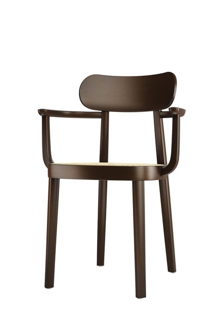 Thonet 118 F Armleunstoel - Beuken walnoot gebeitst