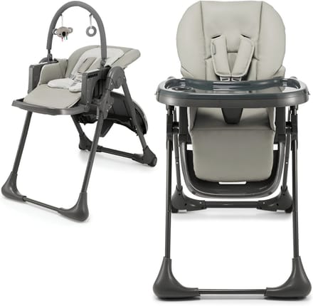Kinderstoel - 2-in-1 - Vouwstoel - Kinderstoel Inklapbaar - Grijs - 85cm x 56cm x 101cm
