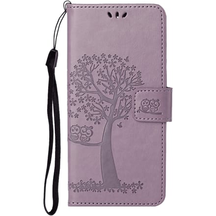 Comfycase Samsung Galaxy S21 Plus Bookcase Hoesje Uiltjes Paars