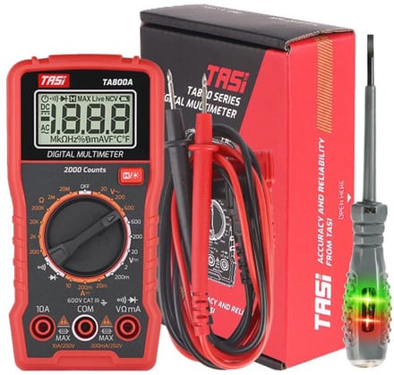 Digitale Multimeter met LCD-achtergrondverlichting - Multitester voor Voltage, Stroom, Weerstand en Meer