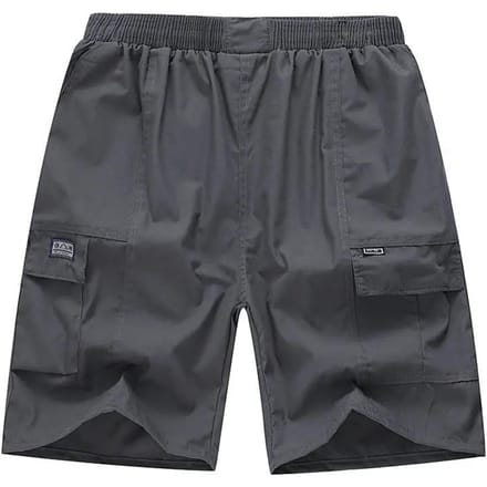 Korte broek voor mannen van middelbare en oudere leeftijd, losse casual vijfpuntsbroek, broek met rechte pijpen 5XL gray