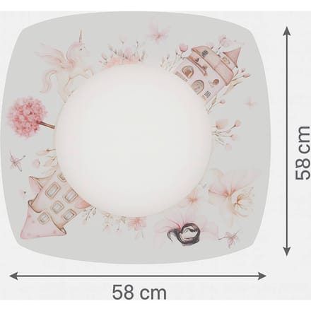 Elobra LED plafondlamp Feenwelt Starlight, wit/roze, lengte 58 cm