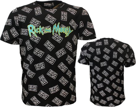 Rick & Morty Do Not Develop My App T-Shirt Zwart - XL
