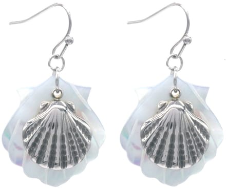 Dames Oorbellen – RVS – Schelp Design – Zilverkleurig – 4cm – Subtiele Glans
