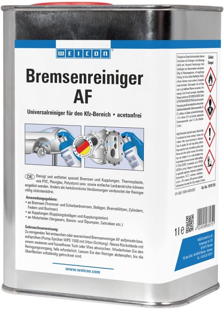 WEICON Remmenreiniger AF – 1 L – Acetonvrij voor auto motor fiets