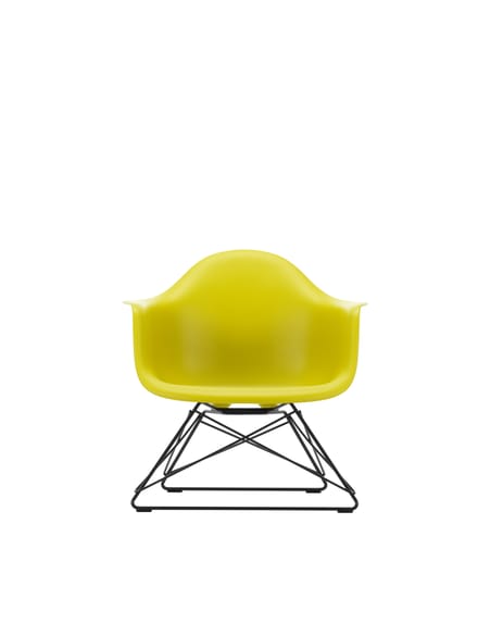 Vitra Eames Plastic Armchair LAR - mosterd RE - basic dark gepoedercoat