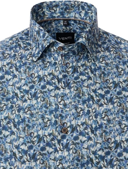 Venti Overhemd Met Motief Kent Boord Modern Fit - L