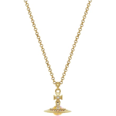 Vivienne Westwood Saturn Ring Pattern Design Laiton Collier Femmes collier Or 63020098-02R995 Basic Packaging-Dust Bag+Box beige