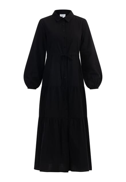 usha Katoenen maxi jurk lynnea Dames zwart