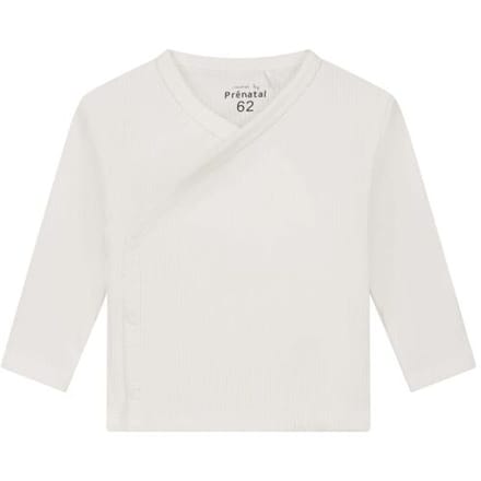 Prénatal newborn overslagshirt rib Ivory White 68 unisex