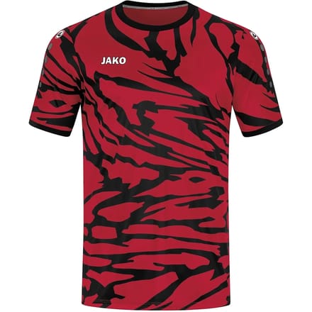 Jako Animal Shirt Korte Mouw Heren - Zwart / Sportrood | Maat: XL
