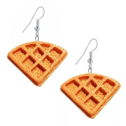 Fako Bijoux® - Oorbellen - Bakkerij - Wafels -24x38mm