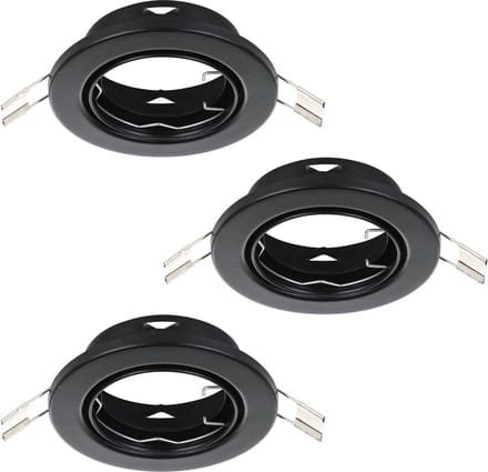 EGLO Agulo 1 Inbouwspot - GU10 - Ø 8.5 cm - Zwart - Set van 3 stuks - Kantelbaar