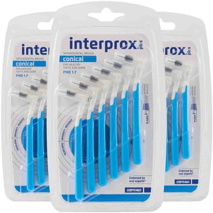 Interprox Plus Conical - 3 tot 5 mm - Blauw - 3 x 6 stuks - Voordeelpakket