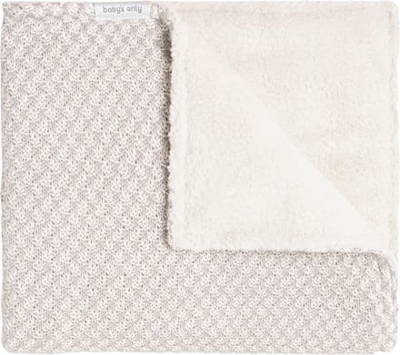 Baby's Only Wiegdeken teddy Happiness - Urban Taupe/Ecru - 70x95 cm