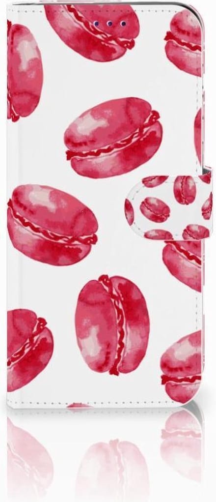 Samsung Galaxy A50 Book Cover Pink Macarons