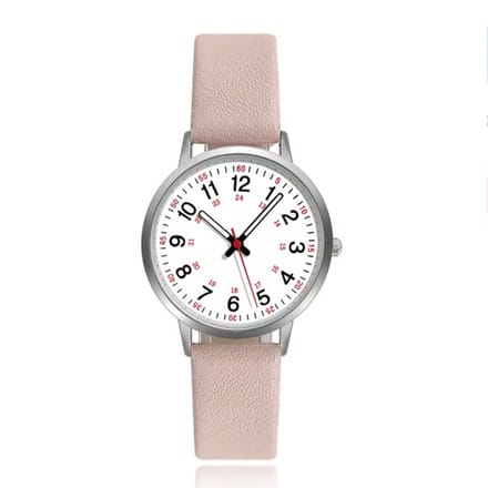 Trendy horloge met licht roze band