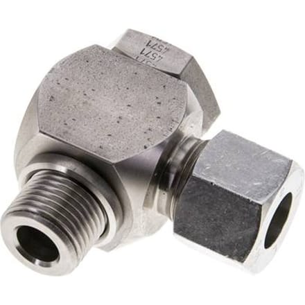14S & G1/2'' RVS Swivel Joint Snijringkoppeling Buitendraad 400bar Draaibaar ISO 8434-1