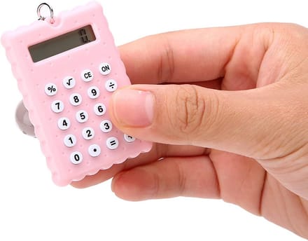 Mini Rekenmachine met Sleutelhanger - Draagbaar en Modieus - 8 Cijfers
