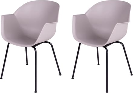 MaximaVida eetkamerstoel Cuyp XXL taupe buisframe stoelpoten- 2 stuks
