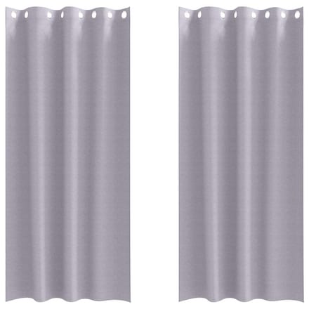 vidaXL - Blackout - Gordijnen - met - Ringen - 2 - st - Metaalgrijs - 260 - x - 140 - cm