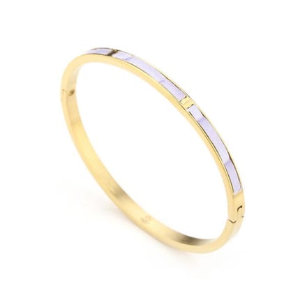 Bijoutheek Armband Paars Kroko Goud/Paars JE13375
