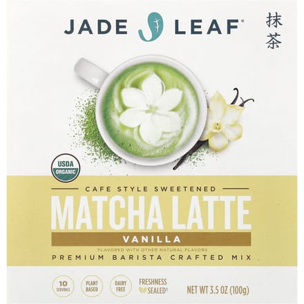 Jade Leaf Matcha, matcha latte, vanille, 100g (3,5 oz) beige