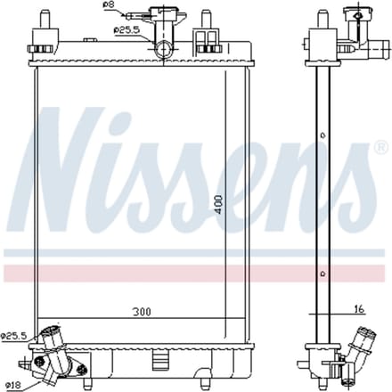 Radiator, motorkoeling NISSENS 617554