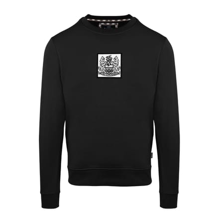 Aquascutum Heren geribbeld sweatshirt (Zwart)