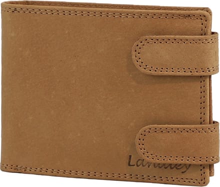 Landley Leren Heren Portemonnee met Clips - RFID - Hunter Leer - Cognac