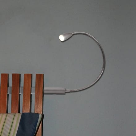 Heitronic Berta 27745 LED-bedlamp LED LED vast ingebouwd 1.5 W Warmwit Zilver
