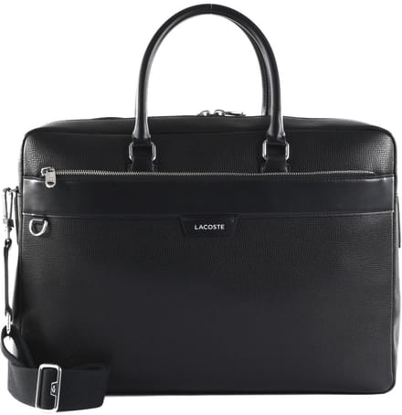 LACOSTE business tas met laptopvak Ossian Slim Computer Bag Noir zwart