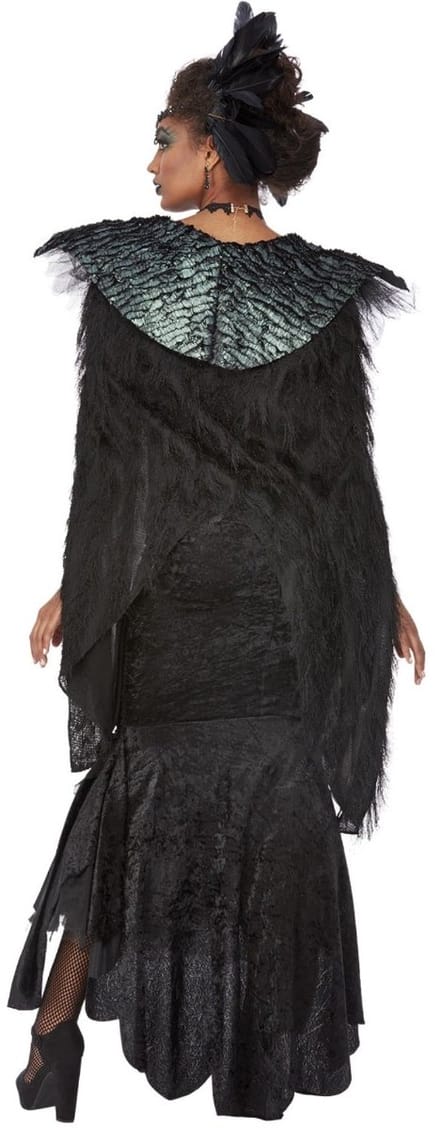 Smiffys - Deluxe Raven Queen Kostuum - S - Zwart