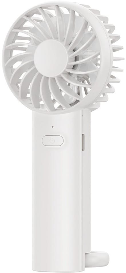 Handventilator, draagbare oplaadbare ventilator, USB-bureauventilator, 3 windsnelheden, op batterijen werkende handventilator, lichtgewicht mini-persoonlijke elektrische ventilator (wit).