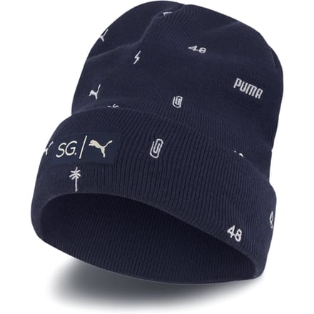 Puma x Selena Gomez Beanie All Over Print Logo Hoed Navy 022359 01