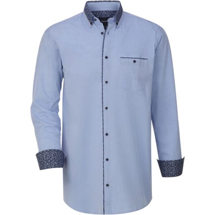 Babista herren Overhemd - 47/48 - lichtblauw - Plus Size