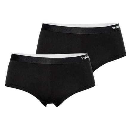 Apollo - Bamboe hipster dames - Zwart - Maat M - 2-Pak - Dames ondergoed - Dames boxershorts