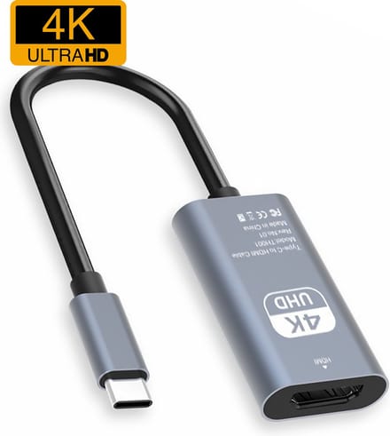 USB C naar HDMI - Kabel 30Hz 4K USB C naar HDMI Adapter 15 cm - Zwart