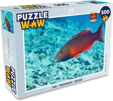 Puzzel Vis - Tropisch - Rood - Legpuzzel - Puzzel 500 stukjes