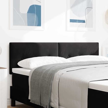 vidaXL - Hoofdbord - Zwart - 160 - cm - Fluweel