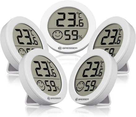 Thermo-/hygrometer Set - 5 delig - Binnenklimaatmeter voor Temperatuur en Luchtvochtigheid