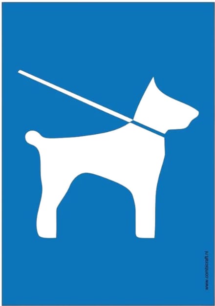 CombiCraft bord Honden aan de lijn, pictogram - 21x30cm
